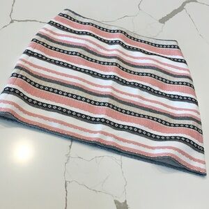 LOFT Multicolor Striped Mini Skirt Size 10 Lined Zip Back